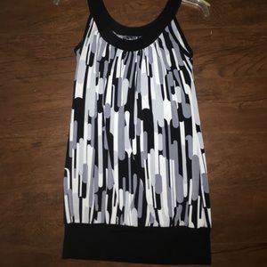 Black and White Patterned Top